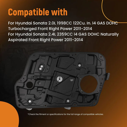Window Lifter Assembly Front Right for Hyundai Sonata (2011-2014)