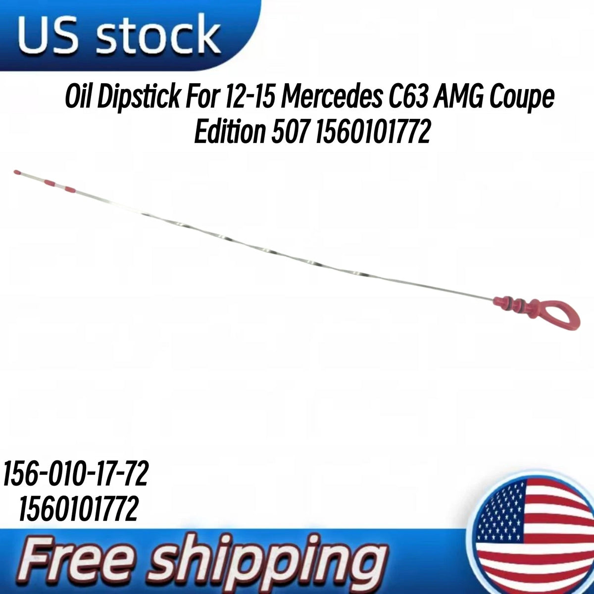 Oil Dipstick for Mercedes C63 AMG Coupe (2012–2015) 156-010-17-72, 1560101772