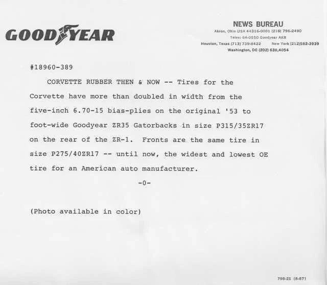 Goodyear Tires for Corvette (1990)