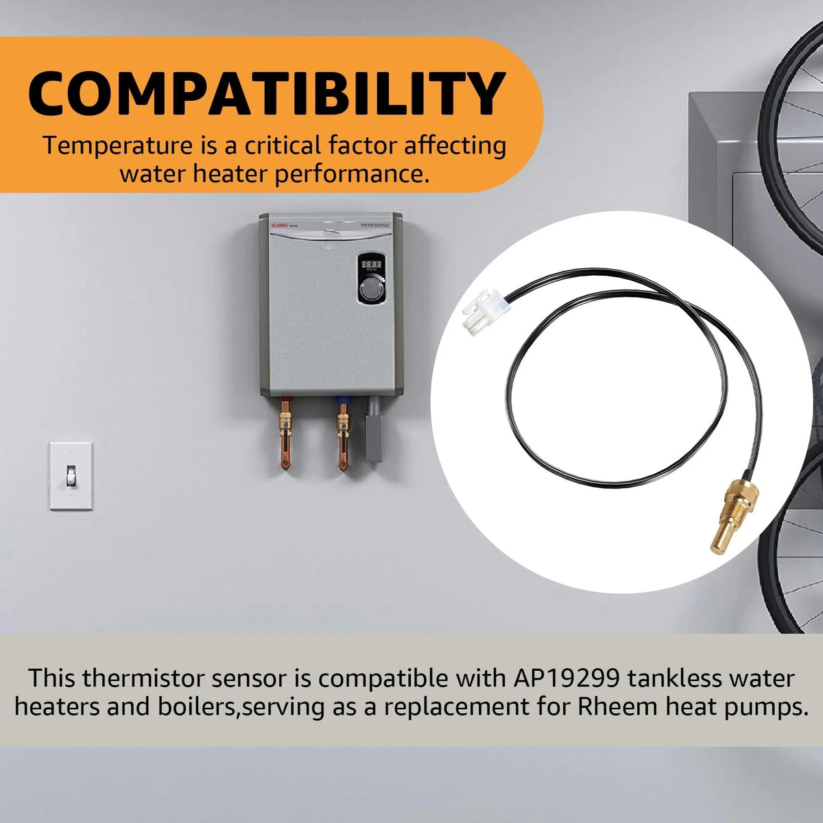 Thermistor Chamber Sensor for Rheem AP19299 (Compatible)