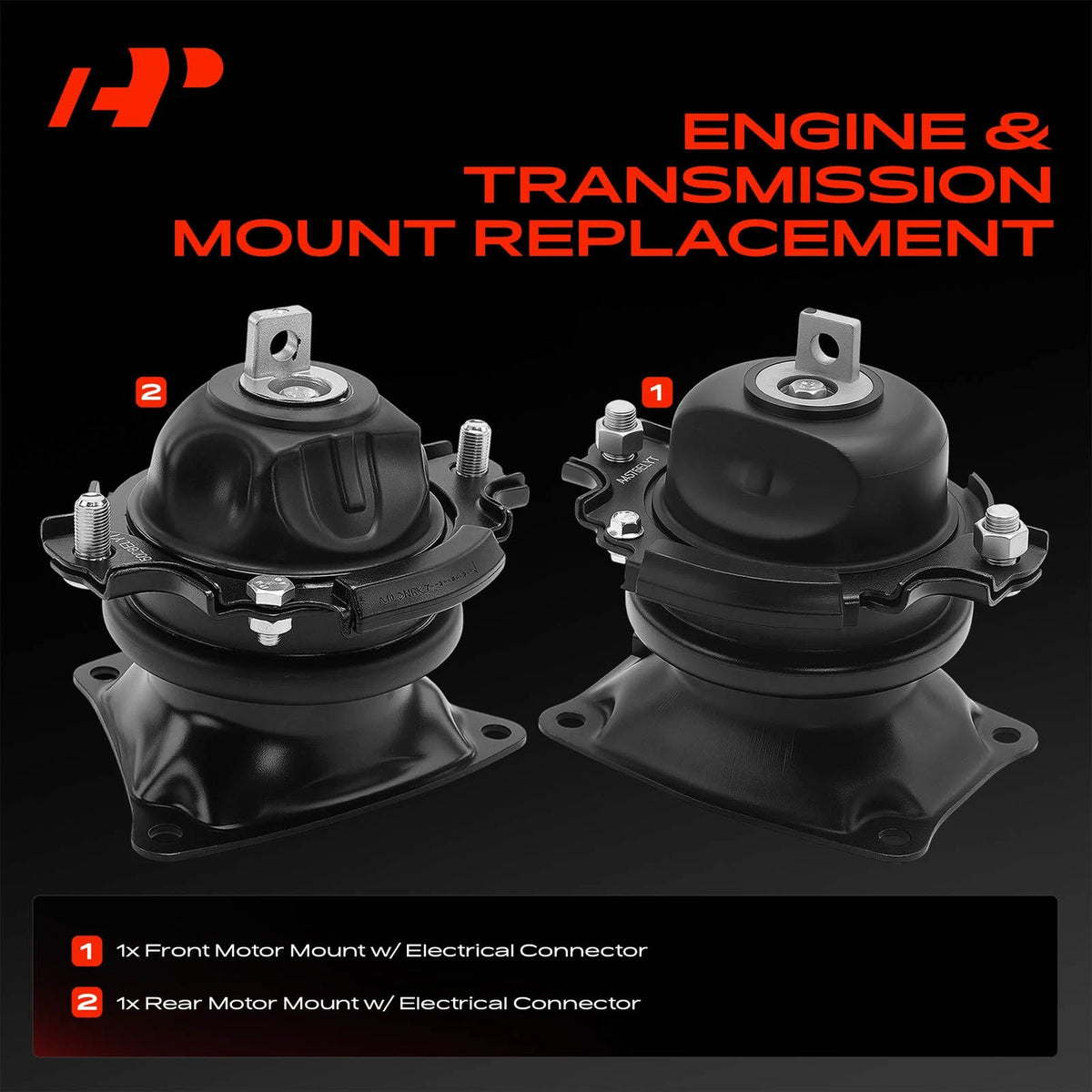 2X Front & Rear Engine Motor for Honda Accord (2008–2017) Acura TLX V6 3.5L 50830TA1A01, 50810T2GA01, 50810TA1A01
