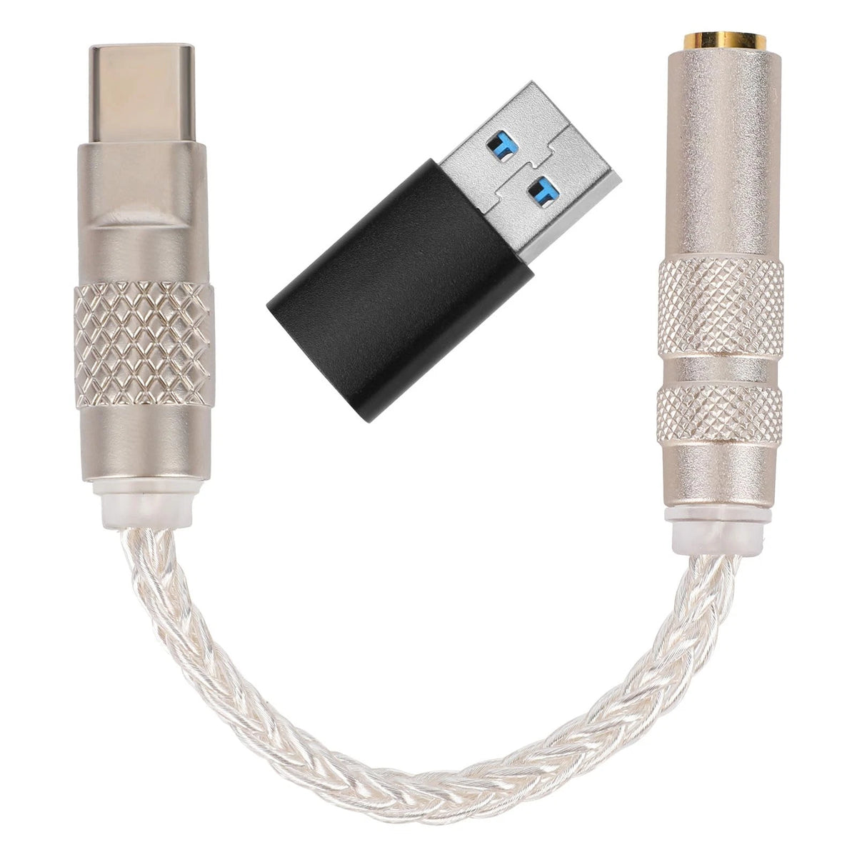 USB C to 3.5mm Audio Adapter for Various Devices (Dual Chip DAC)