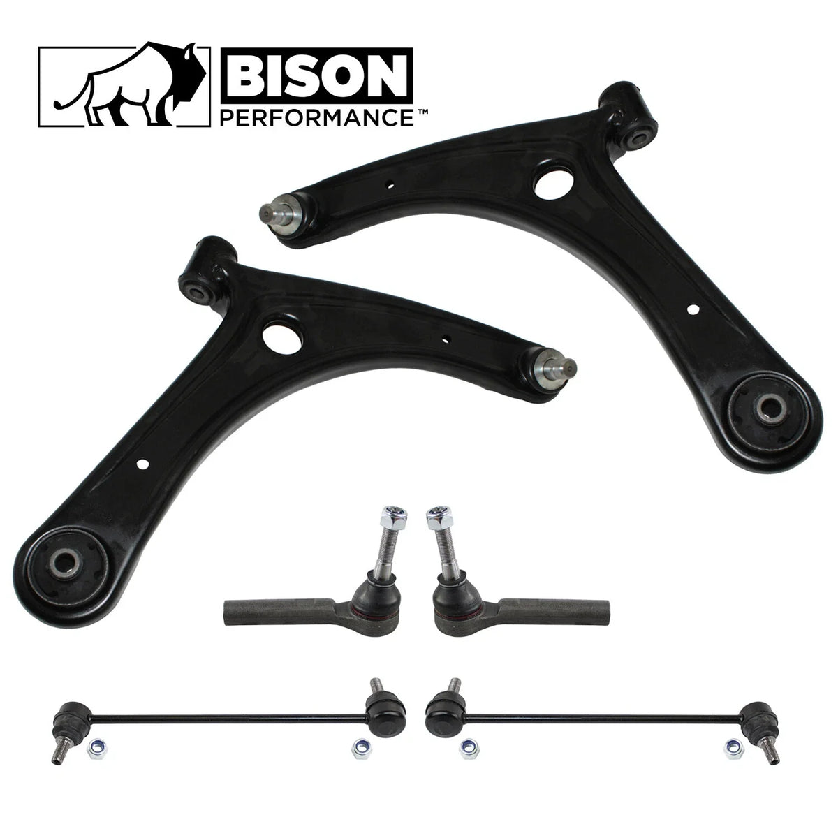 Front Lower Control Arm Kit with Sway Bar Links & Tie Rods for Dodge
