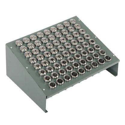 72 Pcs 5C Collet Set (64th Sizes) with Rack, Accuracy 0.0005"