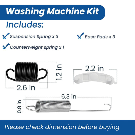 Washing Machine Suspension Spring Kit (3X WP63907, W10250667)