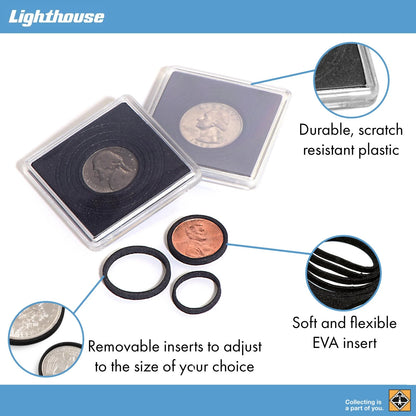 2X Snaplocks for Lighthouse QUADRUM (Universal Insert for Coins 16-41)