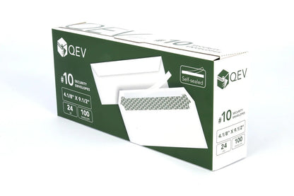 Self Seal Security Envelopes for Letter Size (4.125"x9.5") - Off White (100 Count)