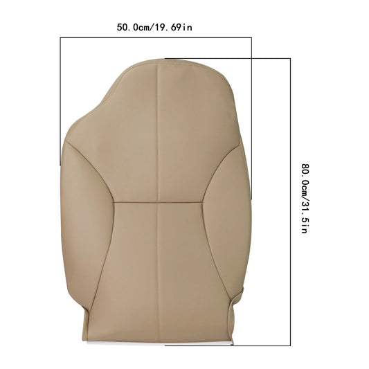 Leather Front Driver Top Seat Cover Tan for Dodge Ram 1500 2500 3500 (1998–2002) BCK16929K