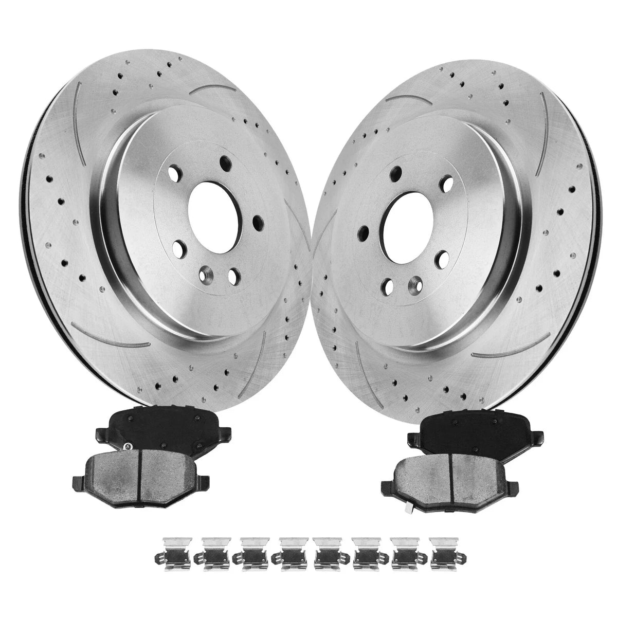 Brake Pads and Rear Rotors Set for Ford Flex Taurus Explorer 2008-2019