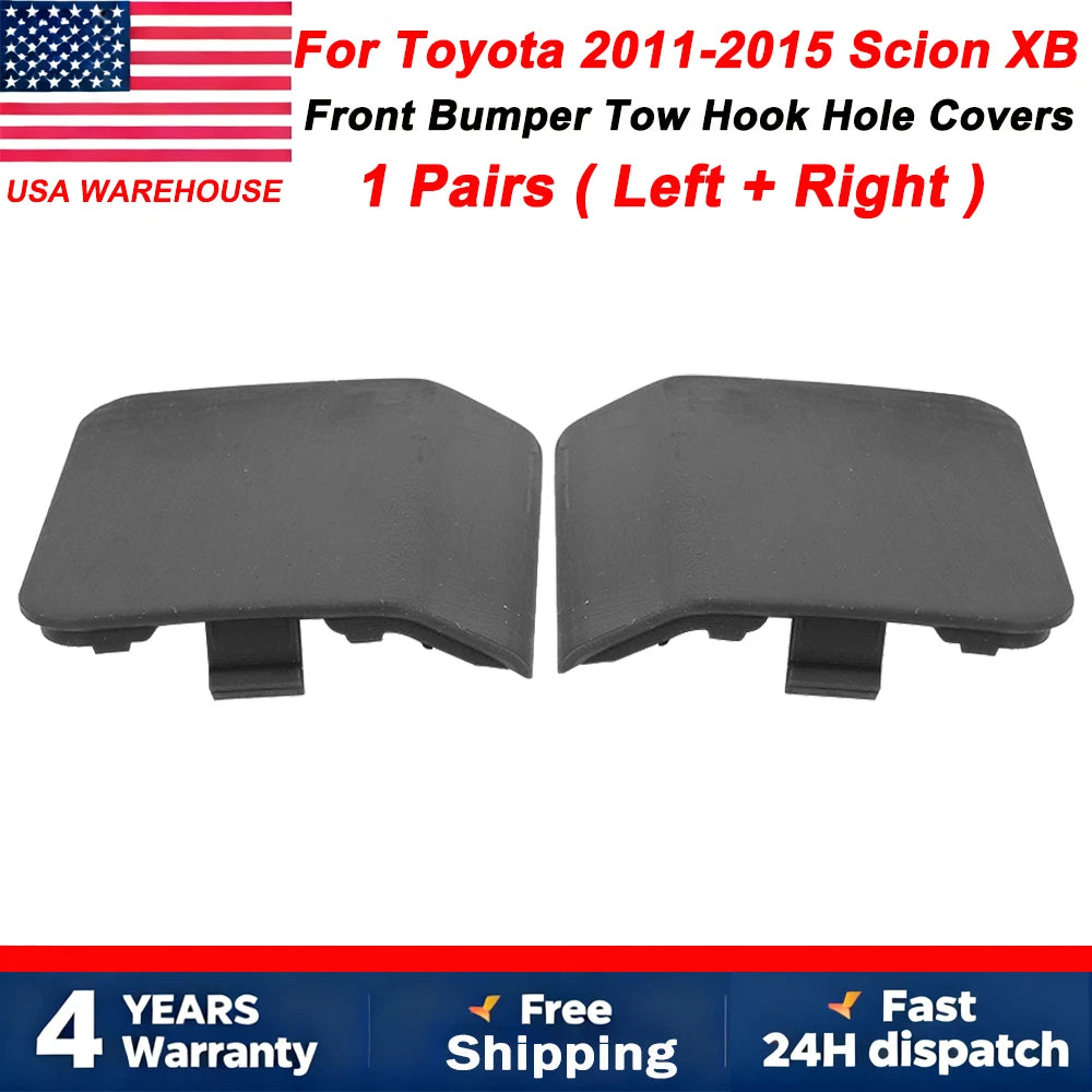 1 Pair Front Bumper Tow Hook Hole Covers for Toyota Scion xB (2011–2015)