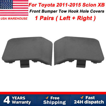 1 Pair Front Bumper Tow Hook Hole Covers for Toyota Scion xB (2011–2015)