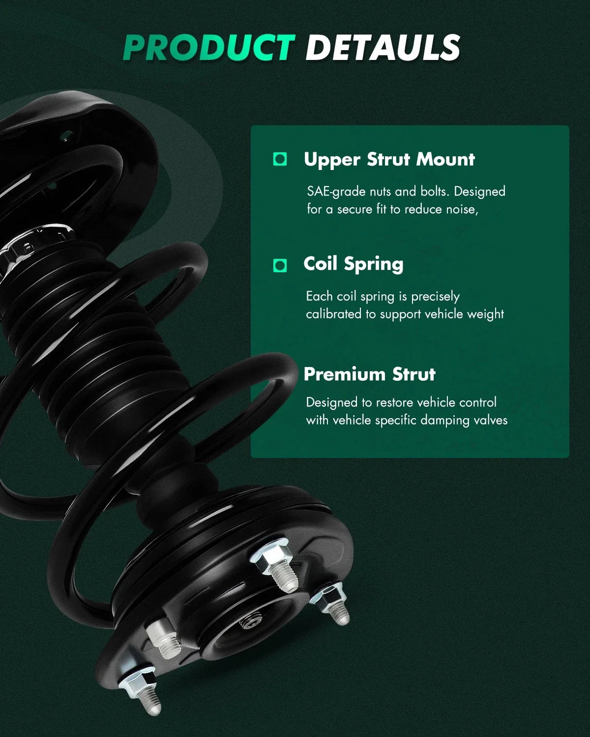 2X Struts with Coil Springs for Honda Accord (2013-2017)