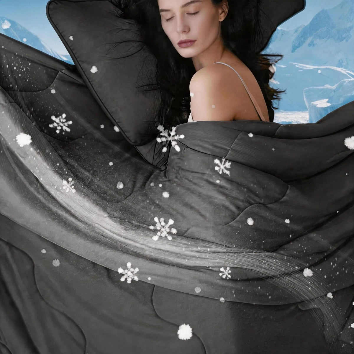 Cooling Comforter Set for Queen Size (Cooling Pillowcases Included)