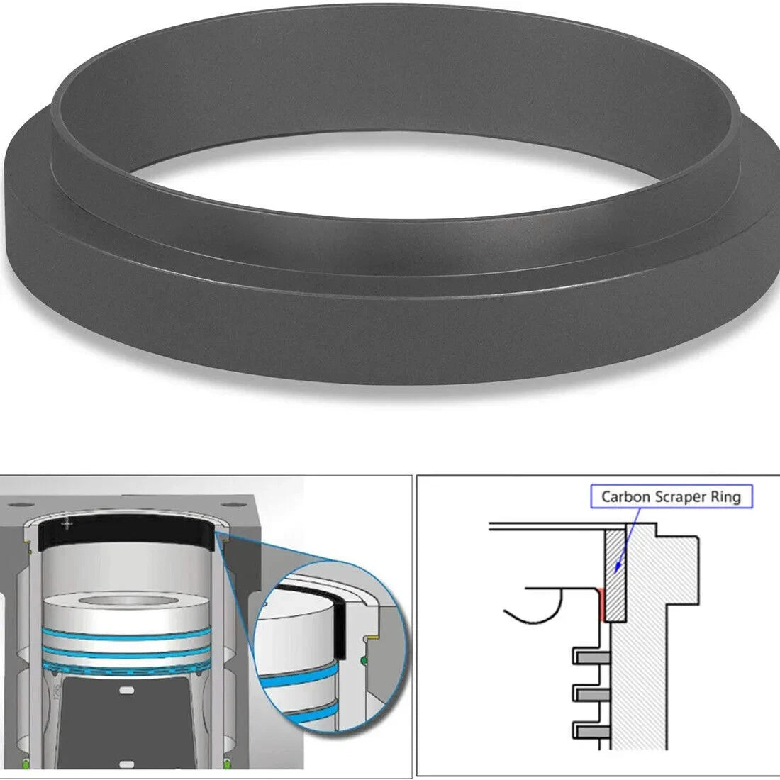 Piston Ring Compressor Adapter Tool for Detroit Diesel DD15 DD16
