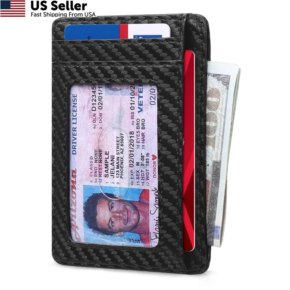 RUNBOX Slim Minimalist Front Pocket RFID Blocking for
