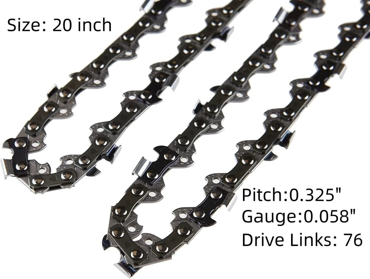 3X 20 Inch Replacement Chainsaw Chain, 0.325" Pitch, Durable