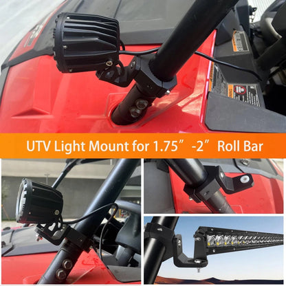 Light Bar Mounts for Roll Cage (360° Rotating Aluminium LED)