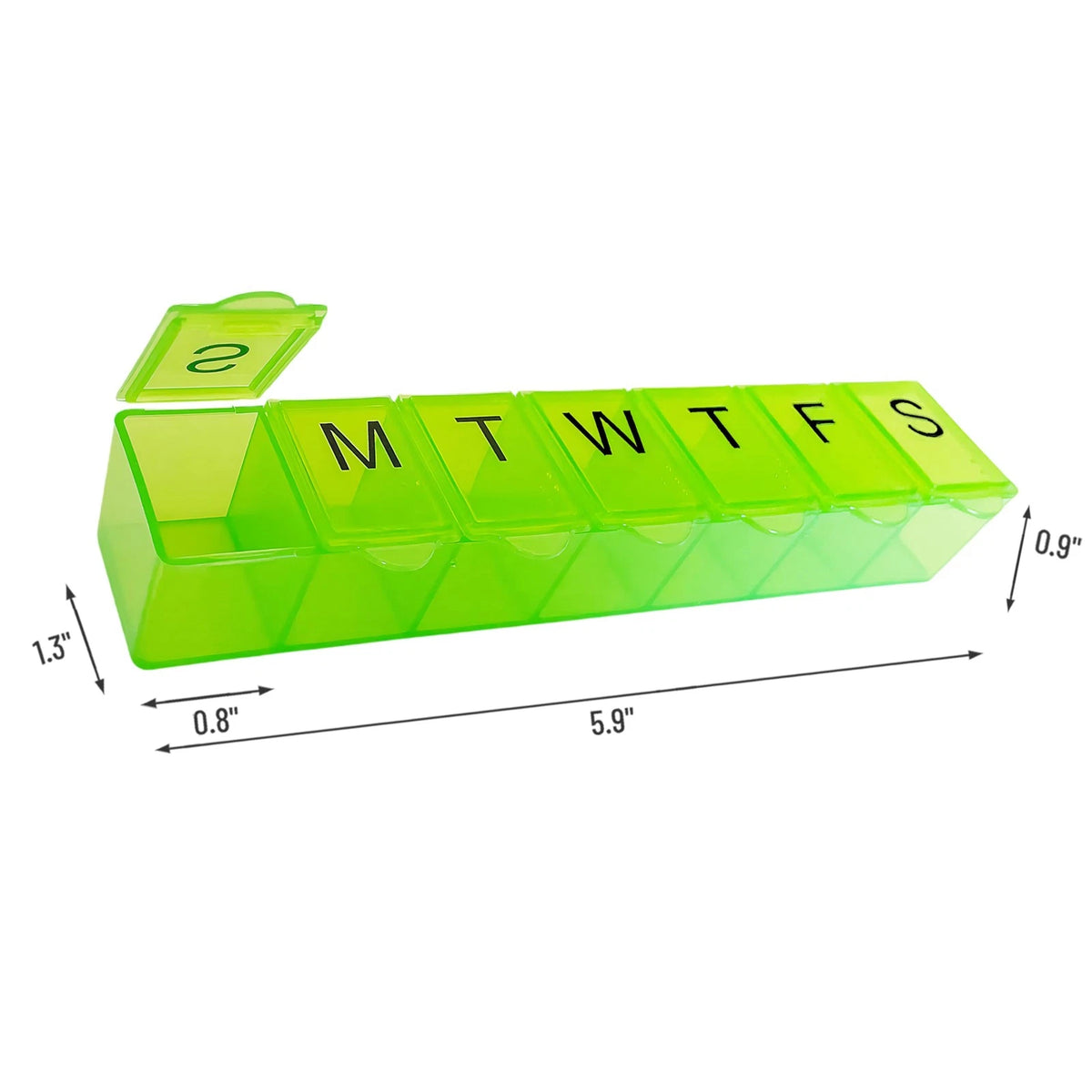 2X Weekly Pill Organizer for Travel - 7 Day Daily Vitamin Case