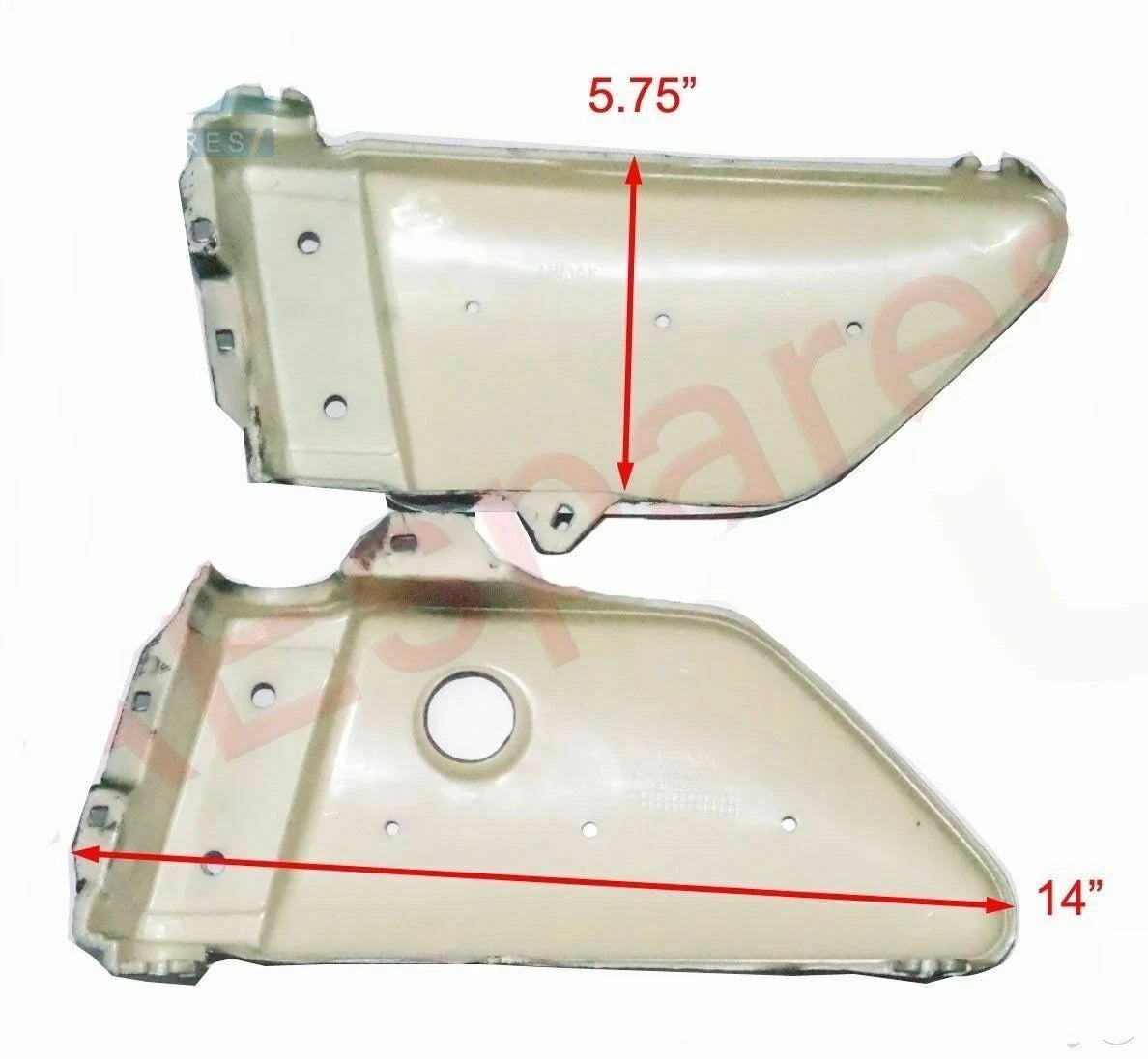 Side Panel Set for Yamaha RX100 (1985–1996) Silver Plastic