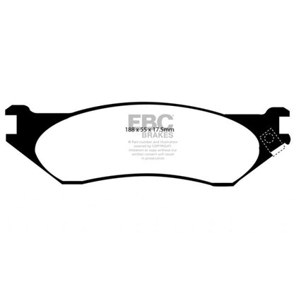 EBC Yellowstuff Front Brake Pads for Dodge Ram 2500 (2000–2008) TLX-ebcDP41267R-CL360A72