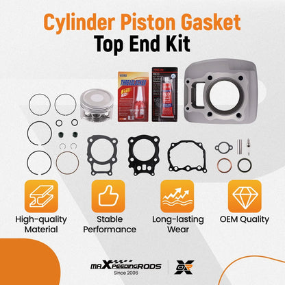Cylinder Piston Gasket Top End Rebuild Kit for TRX350 Rancher 2000-2006