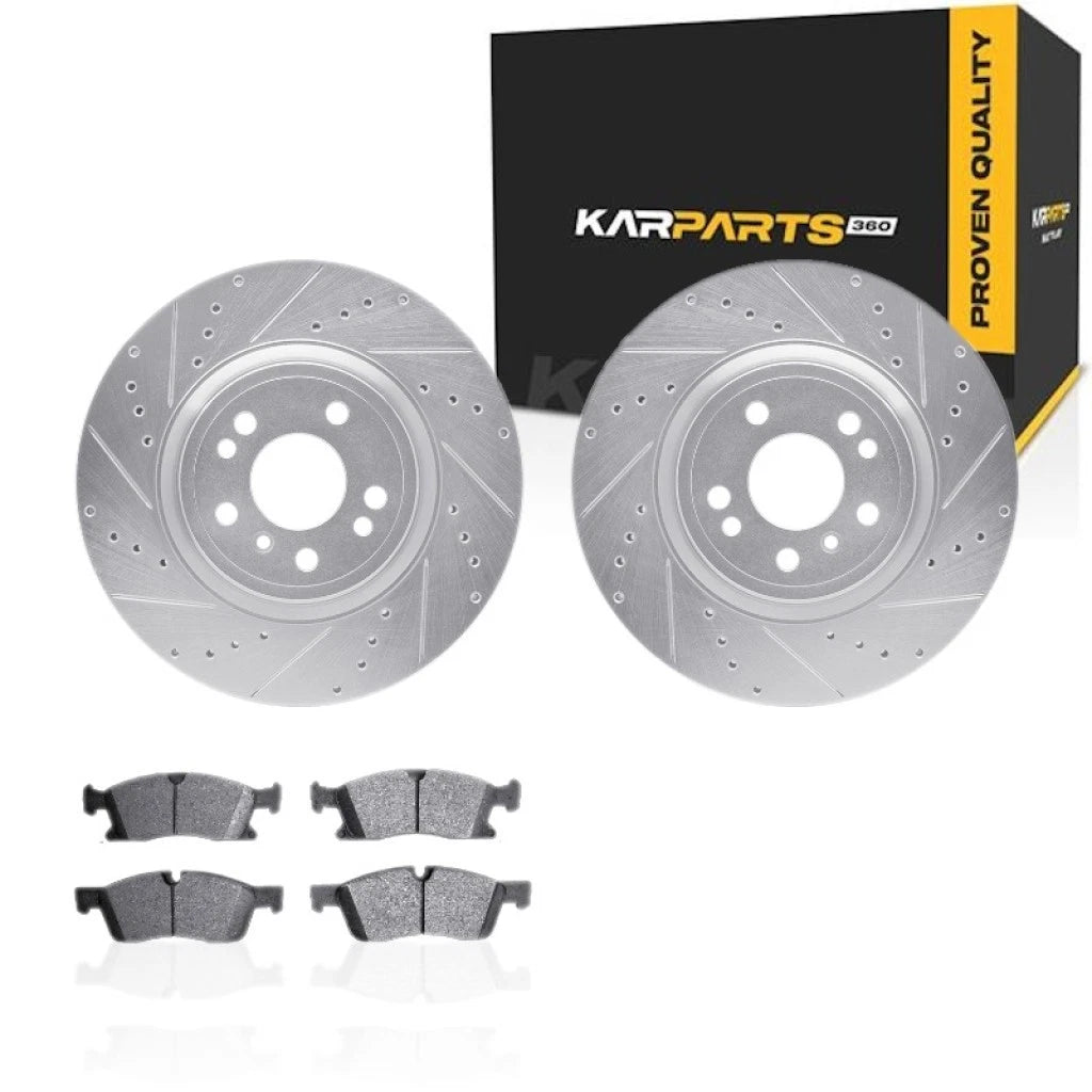 Rotor Set for Mercedes-Benz ML250 (2015) ALX-PAU-DF-7612-63088-CLA2, Drilled & Slotted