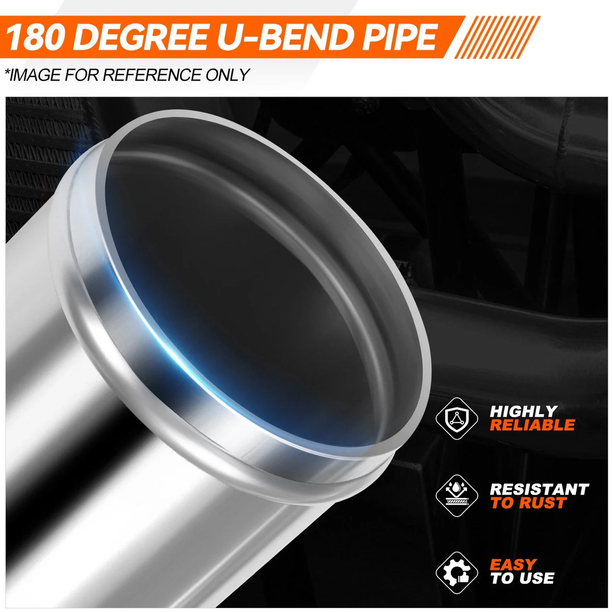 Universal 2.5" OD 180 Degree U-Bend Intercooler Pipe