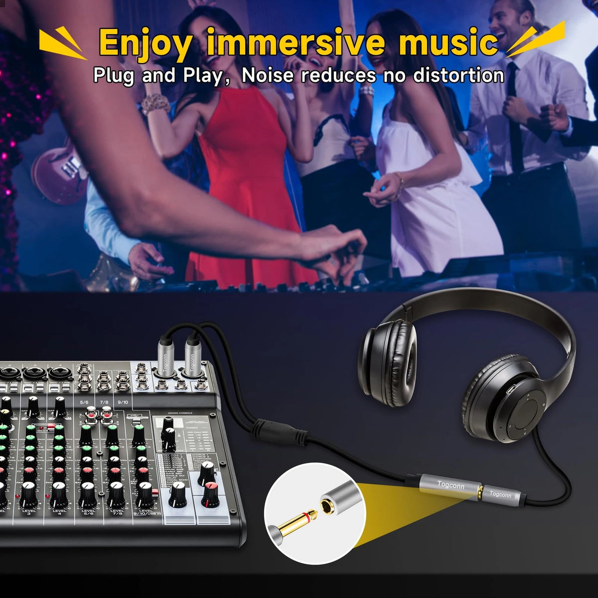 1/4 inch TRS Stereo Splitter Y Adapter for