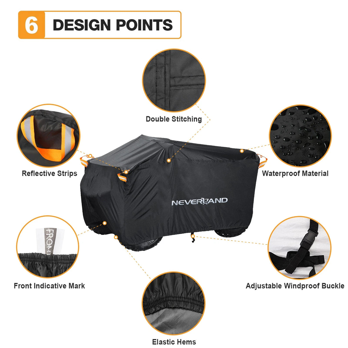 2X Waterproof ATV Cover for Yamaha Raptor 90 (2009–2024) NEV A225-05-M