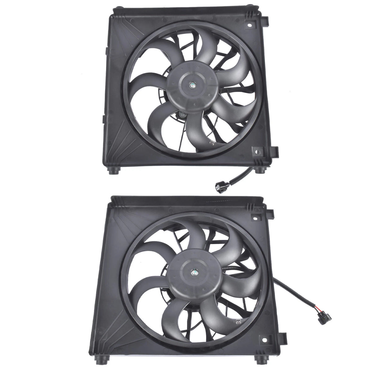 2X Engine Radiator Cooling Fan Assembly for Tesla Model S (2012–2020) - 6007614-00-D, 6008358-00-D, 6007352-00-F