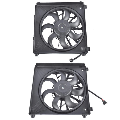 2X Engine Radiator Cooling Fan Assembly for Tesla Model S (2012–2020) - 6007614-00-D, 6008358-00-D, 6007352-00-F