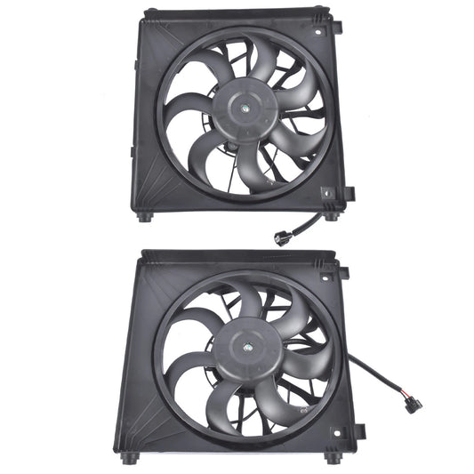 2X Engine Radiator Cooling Fan Assembly for Tesla Model S (2012–2020) - 6007614-00-D, 6008358-00-D, 6007352-00-F