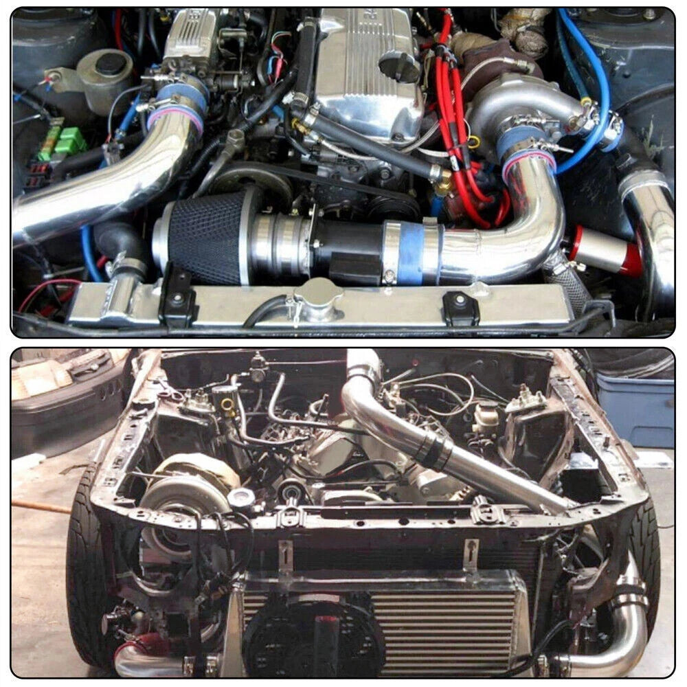 3" Elbow Aluminum Turbo Intercooler Pipe for Universal Fit (L=600mm)