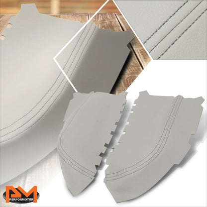 Grey Microfiber Leather Front Door Armrest Covers for Honda Pilot (2009-2015)