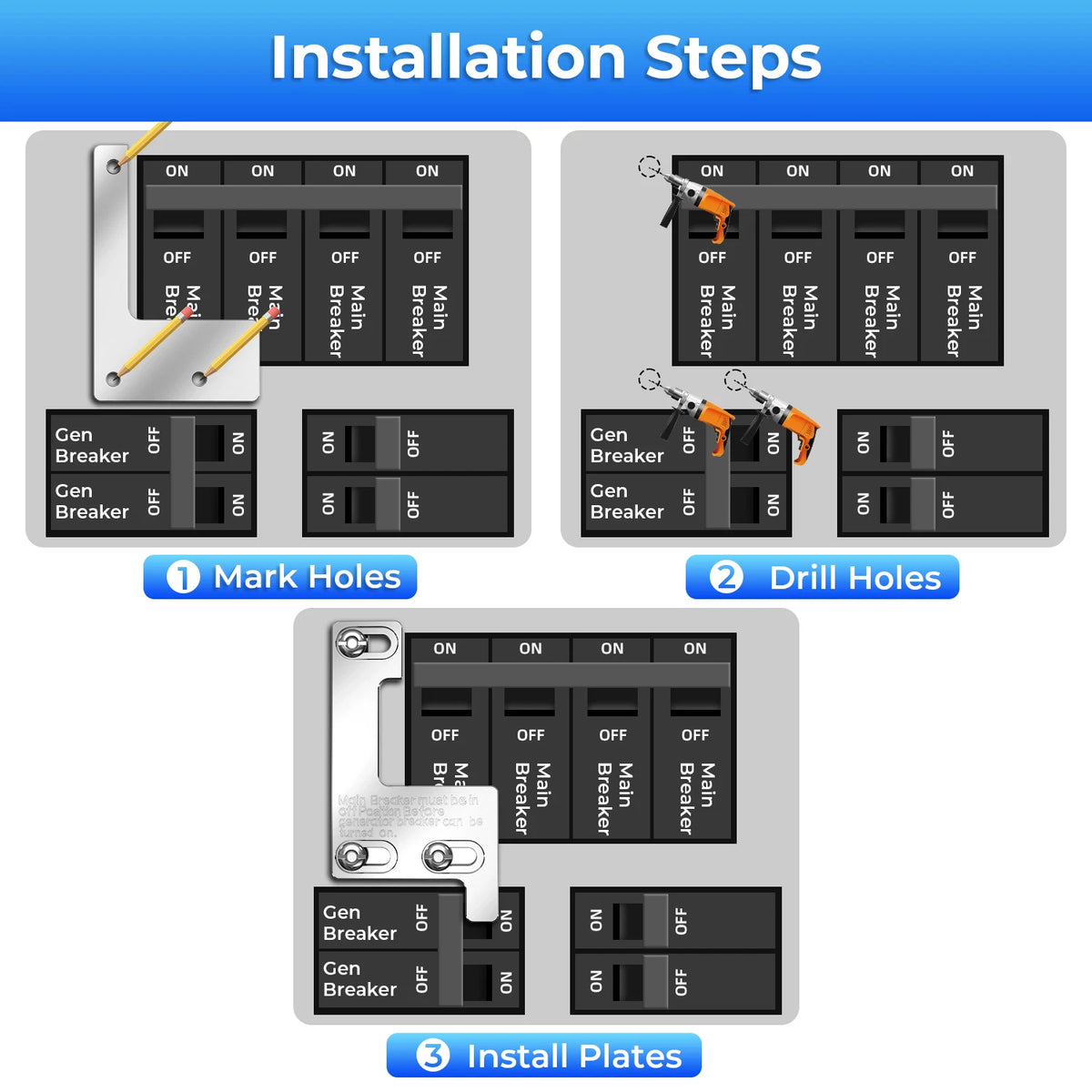 Generator Interlock Kit for Siemens Murray ITE 150 & 200 Amp Panels