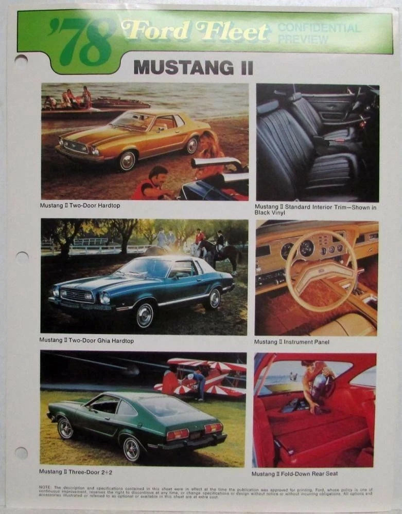Preview Sheets for 1978 Ford Bronco Ranchero Pickups Econoline