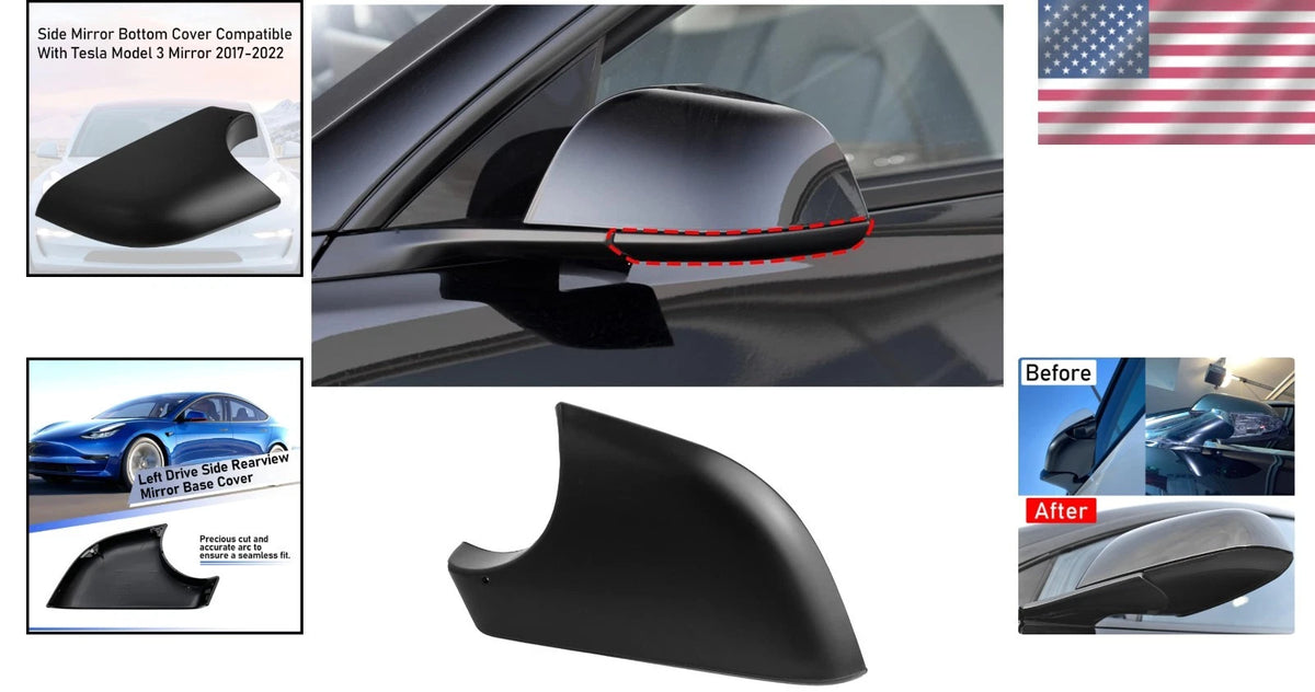 Scratch-Resistant Mirror Lower Cover for Tesla Model 3 (2017–2025)