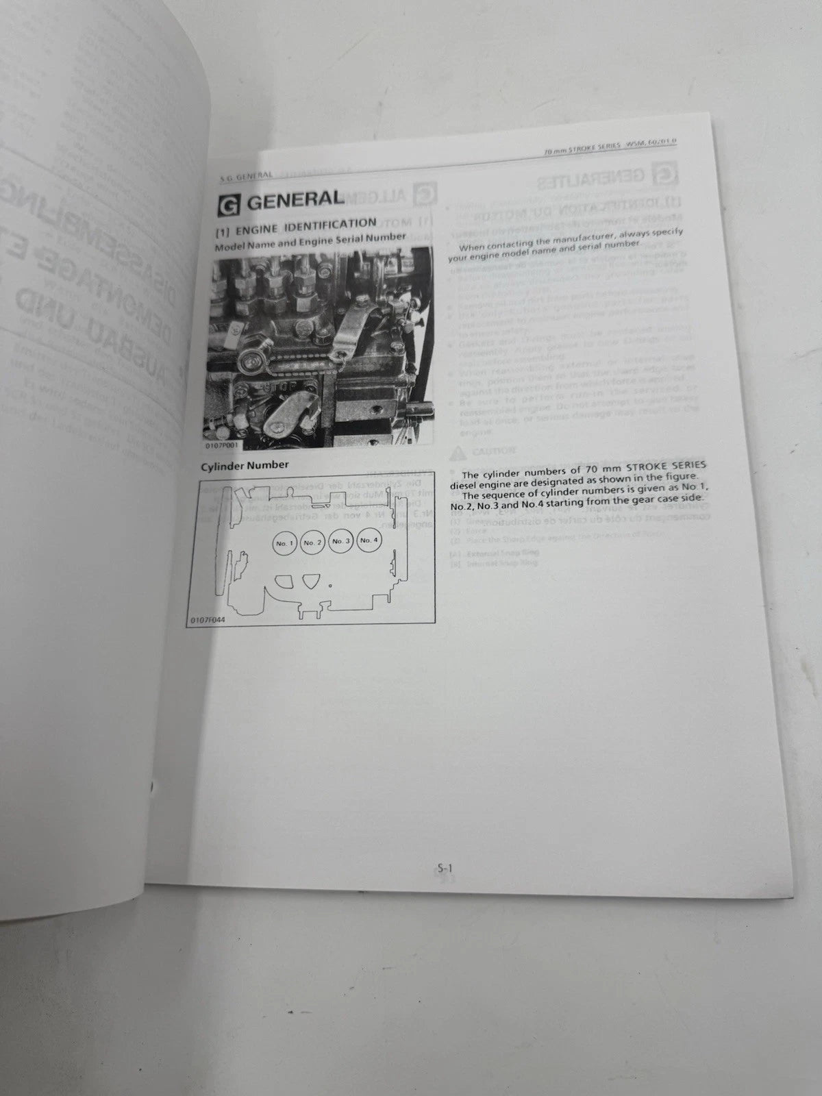 Workshop Manual for Kubota Diesel Engine 70mm Stroke Series