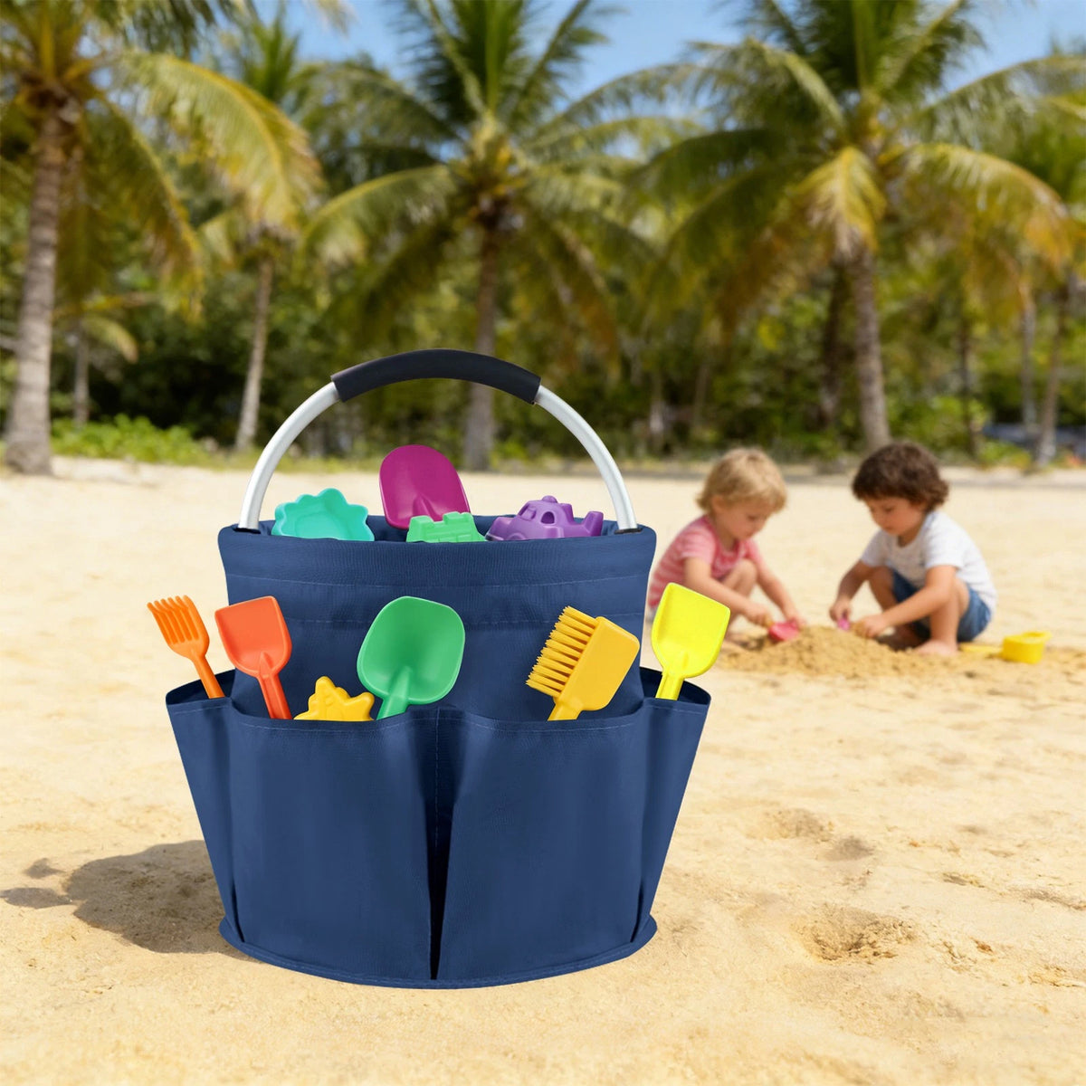 Foldable Cleaning Caddy for Portable Beach Basket (No Part Numbers)