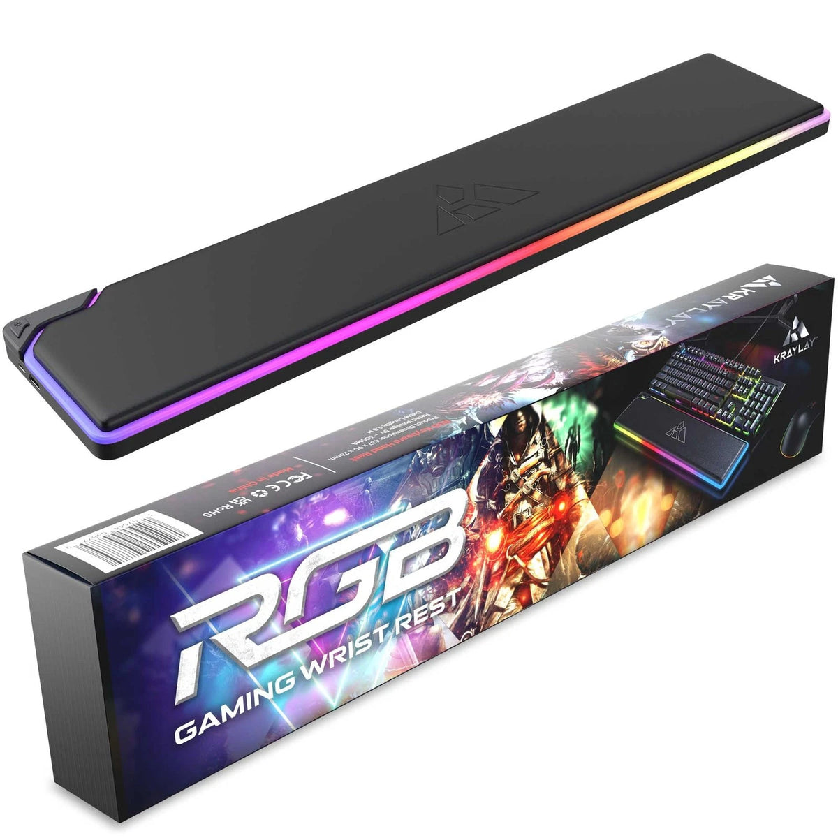RGB Backlit Gaming Wrist Rest for Keyboard (2010–2023)