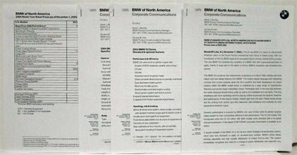Press Kit for BMW X3 (2004)