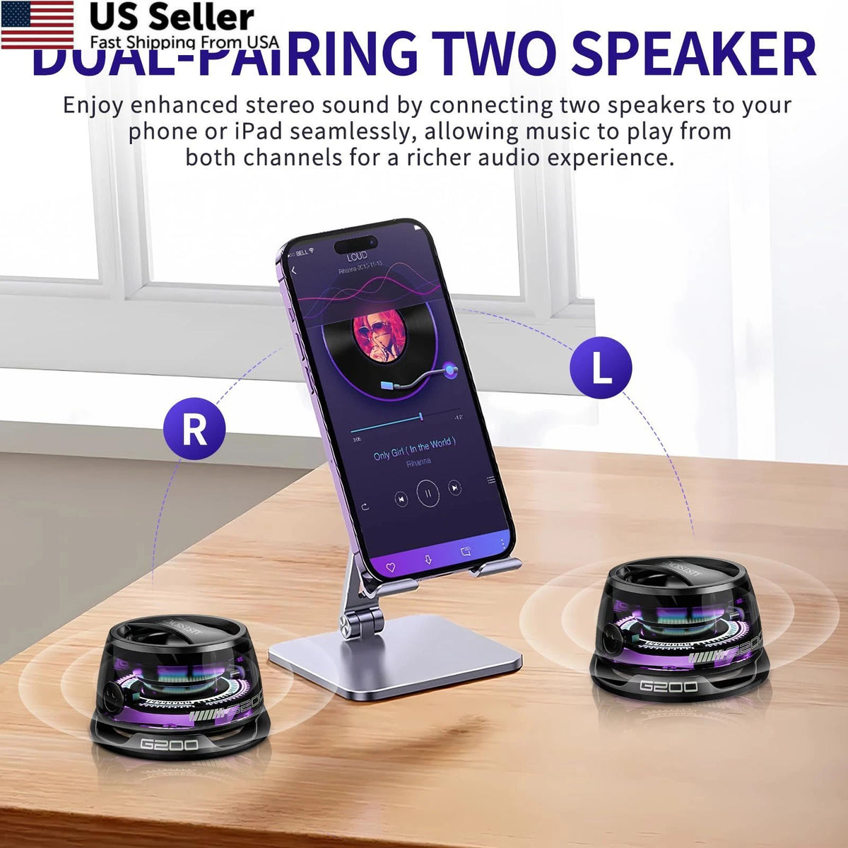 2X Magnetic Bluetooth Speaker for Universal Use (Portable Mini)