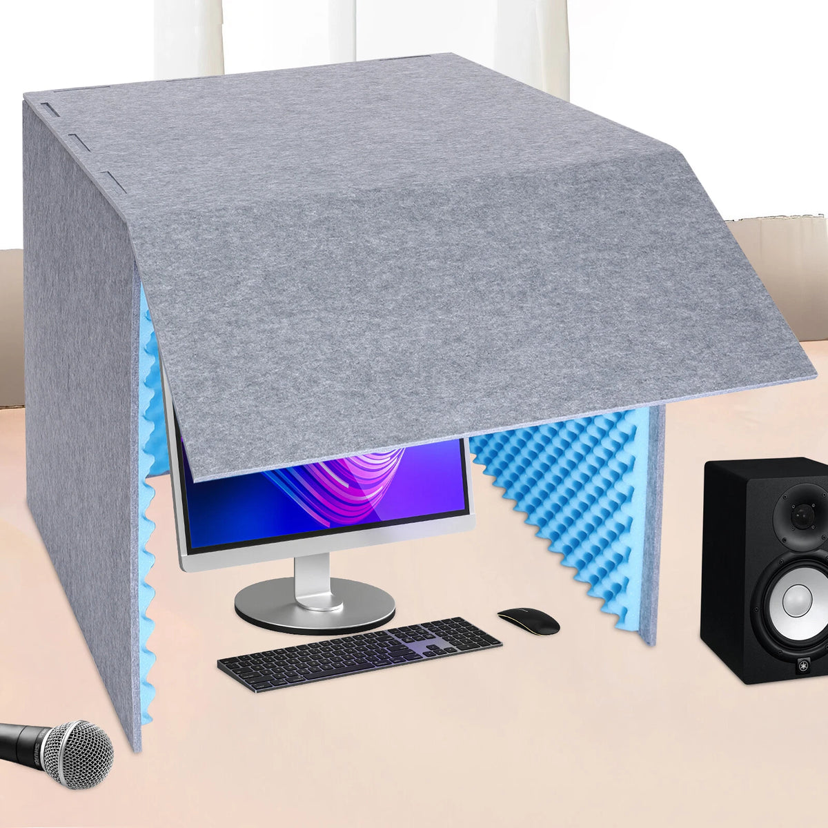 Soundproof Cover for Isolation Booth (Desktop)