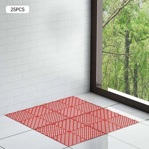 25PCS Interlocking Deck Tile 12"x12" Flooring for Pool Bathroom Patio Garage
