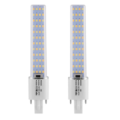 2X G23 Base LED Bulbs 13W CFL Equivalent 2-Pin PL Horizontal Light