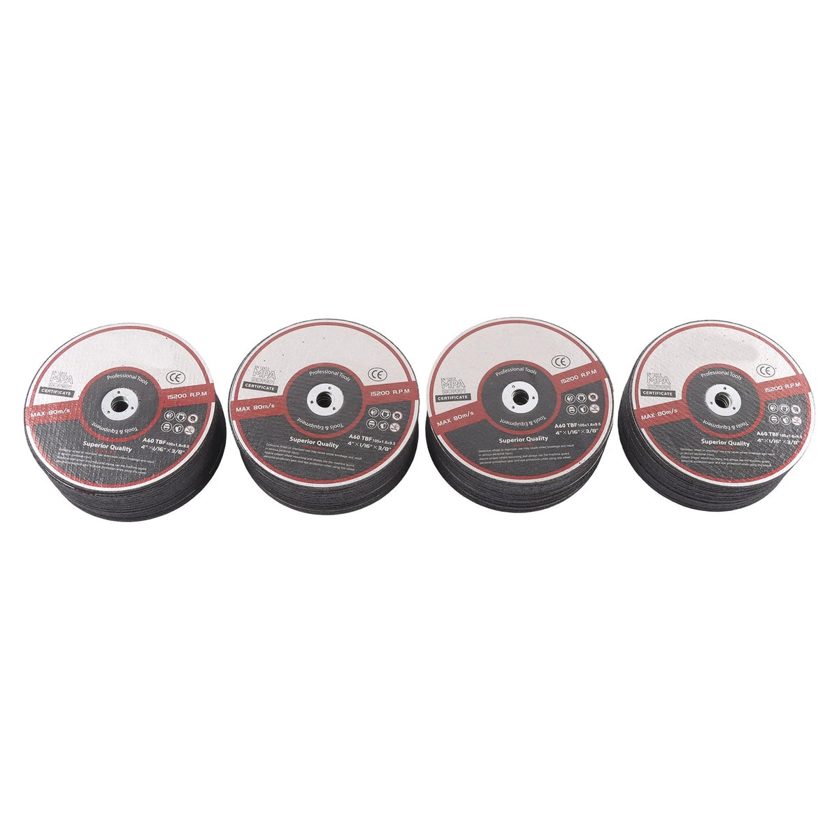 100 Pcs Cut Off Wheels for Die Grinders (4"x1/16"x3/8")