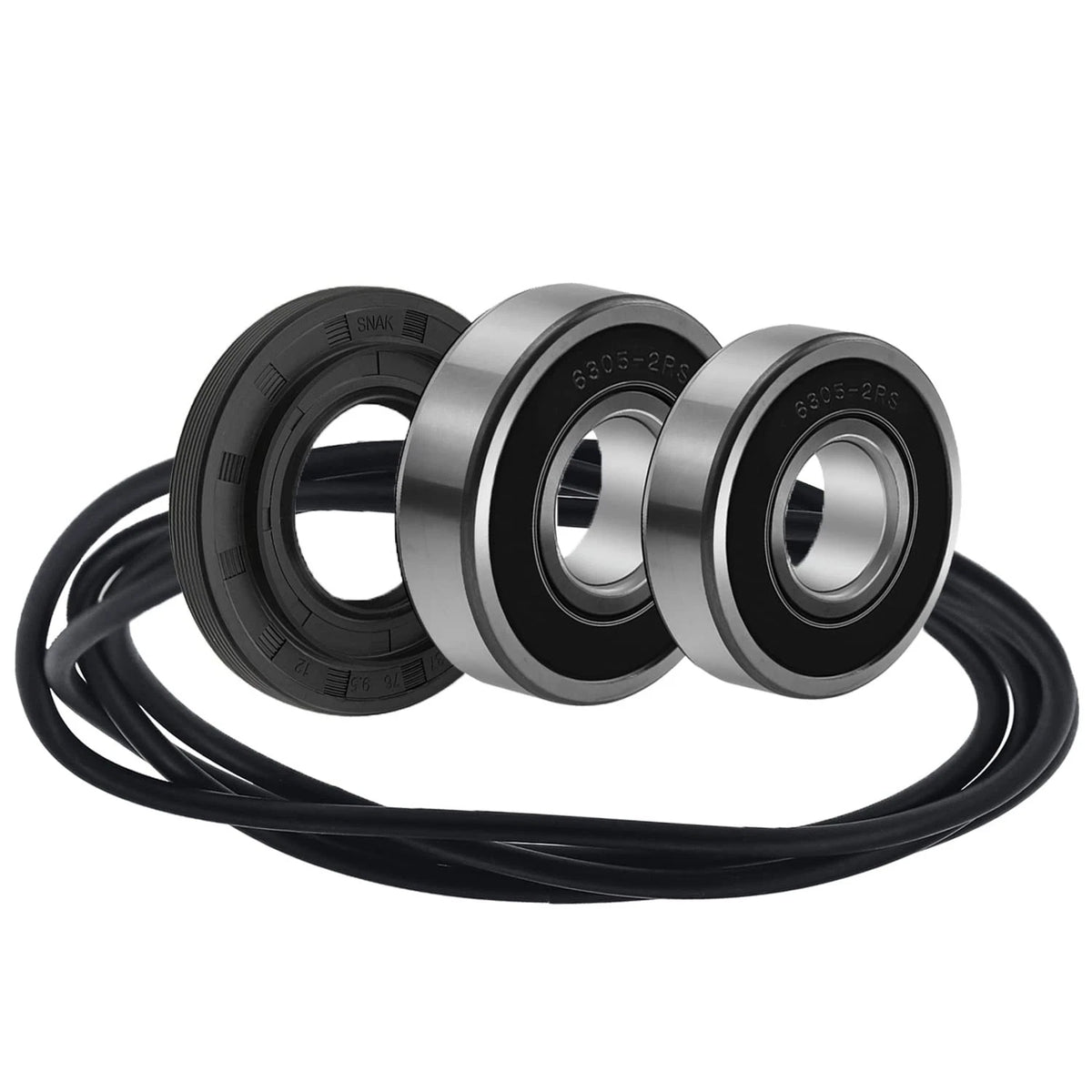 Front Load Washer Tub Bearings and Seal Kit for LG Black