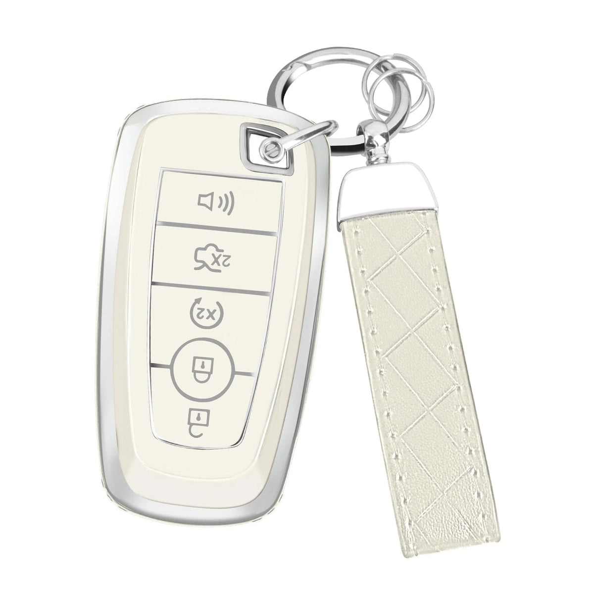 Key Fob Cover for Ford Explorer, Mustang, F150 (Slim 5-Button Remote Case)