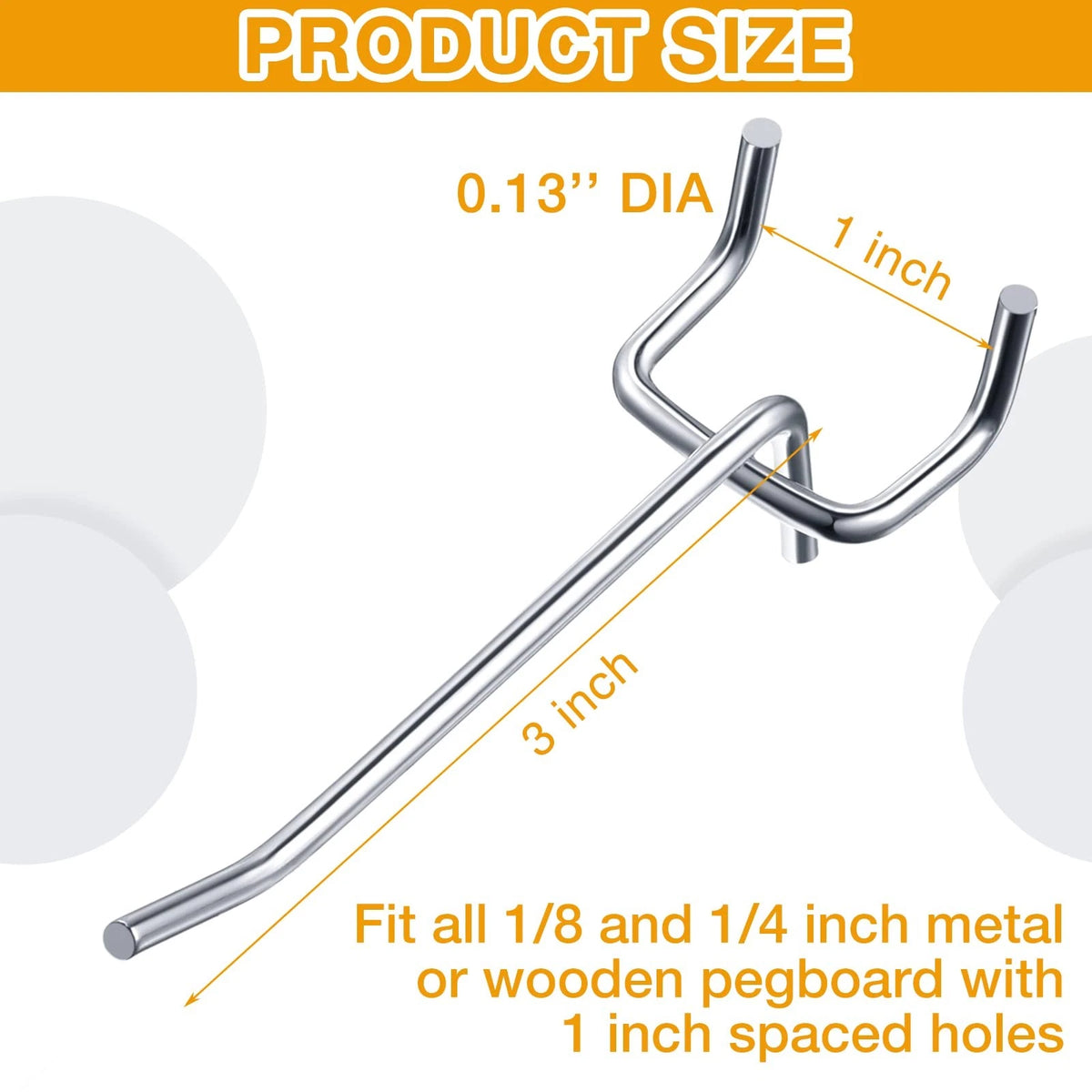 100 Pack Pegboard Hooks for Shelving Display