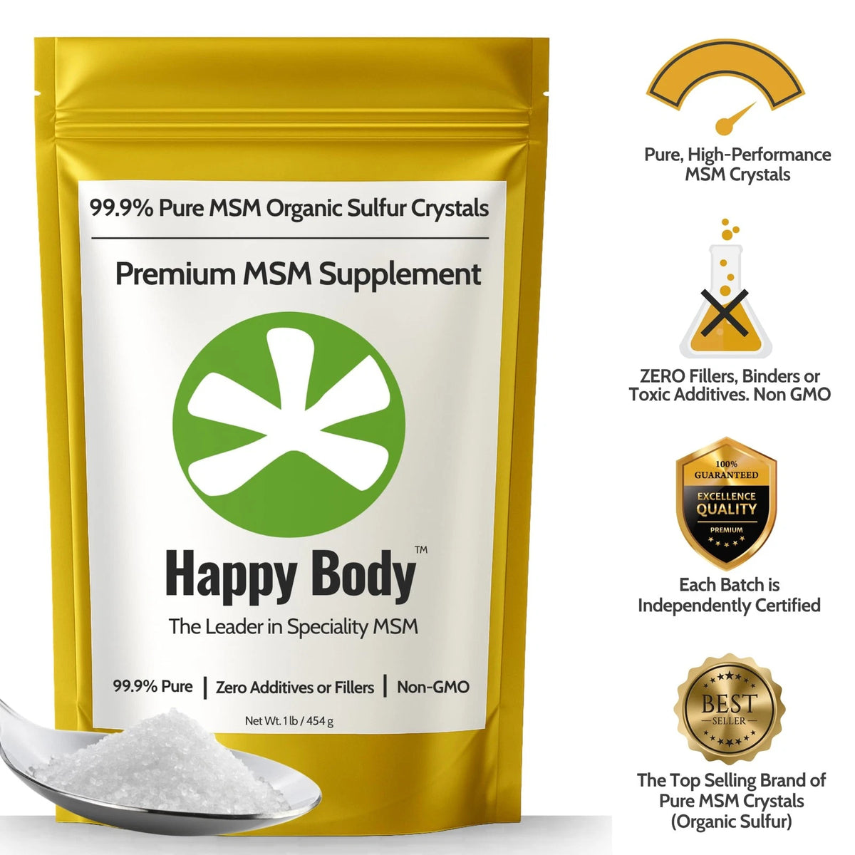 Organic Sulfur Crystals for Premium Supplement (99% Pure MSM)